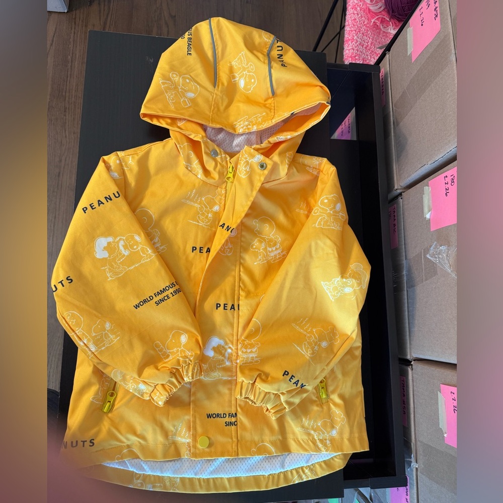 Peanuts Yellow Raincoat for Kids - Picture 1 of 11